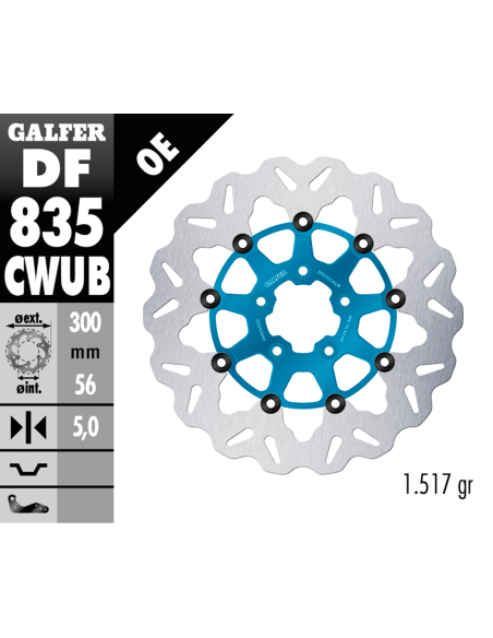 DISCHI FRENO FLOTTANTI GALFER "WAVE"