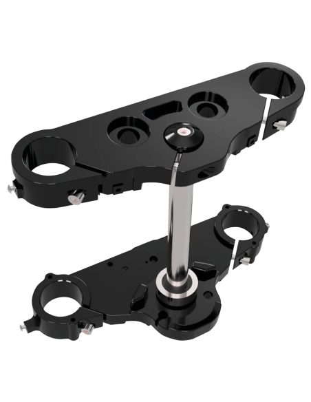 PIASTRE FORCELLA EL CABRON PER SOFTAIL MILWAUKEE EIGHT CON CERCHI DA 23"