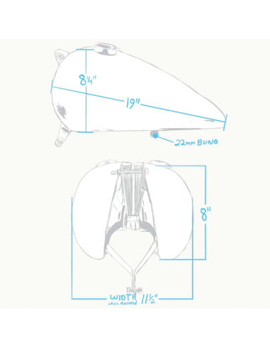 SERBATOIO SEPARATO STILE WX PER VECCHI BIG TWIN DA LOWBROW CUSTOMS