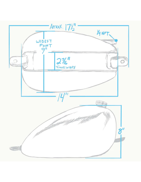 SERBATOIO BENZINA KING P-NUT FRISCO DI LOWBROW CUSTOMS