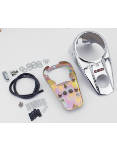 CRUSCOTTO CON DUE SPIE CON SUPPORTO PER SERBATOI FAT BOB