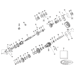 INGRANAGGI E ALBERI CAMBIO PER BIG TWIN 4 MARCE