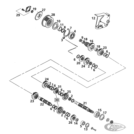 INGRANAGGI E ALBERI CAMBIO PER SPORTSTER 1991-2005