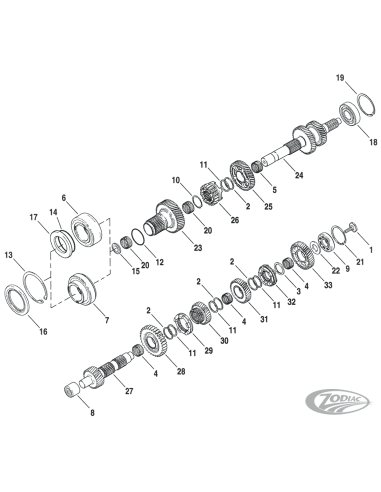 PARTI CAMBIO PER XL E XR SPORTSTER DAL 2006 AL 2022 E BUELL RAFFREDDATE AD ARIA