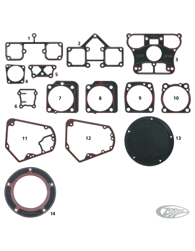 GUARNIZIONI, O-RING E PARAOLI PER K, KH DAL 1952-1956 E XR E SPORTSTER IRONHEAD DAL 1957 AL 1971