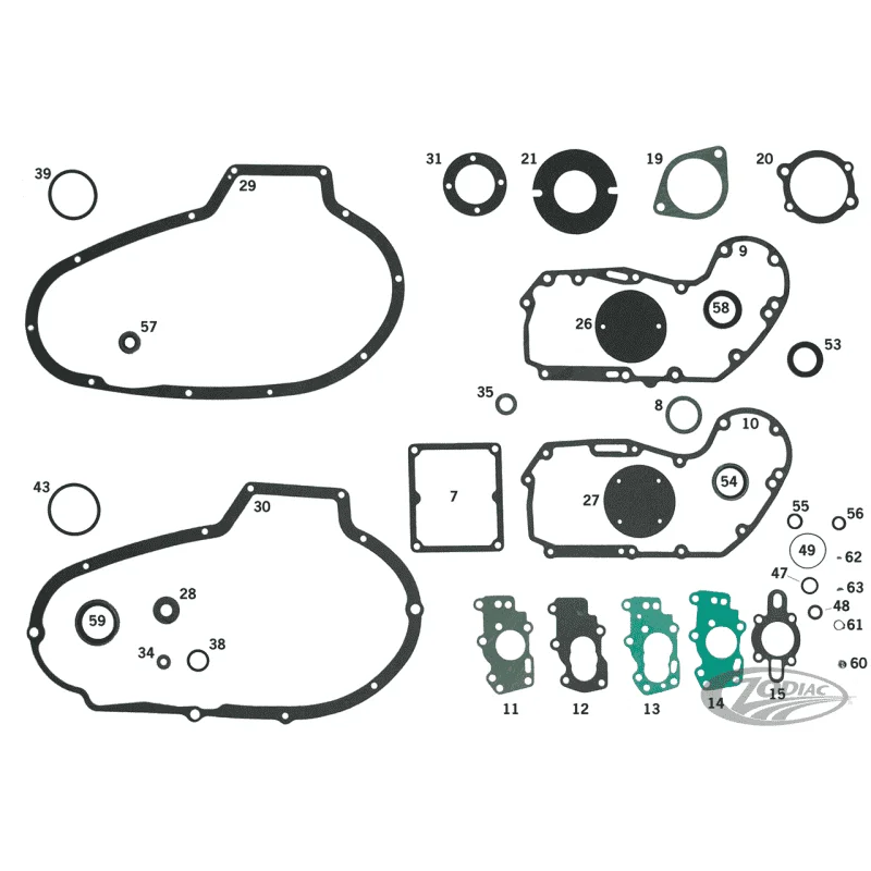 GUARNIZIONI, O-RING E PARAOLI PER SPORTSTER IRONHEAD DAL 1972 AL 1983