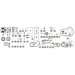 GUARNIZIONI, O-RING E PARAOLI MOTORE PER SPORTSTER XL E XR DAL 2004 A OGGI E BUELL 2003-2010