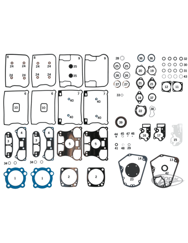 GUARNIZIONI MOTORE, O-RING E PARAOLI PER BIG TWIN EVOLUTION DAL 1984 AL 2000