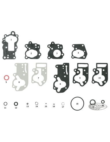 GUARNIZIONI, O-RING E PARAOLI PER POMPE OLIO DEI MODELLI BIG TWIN