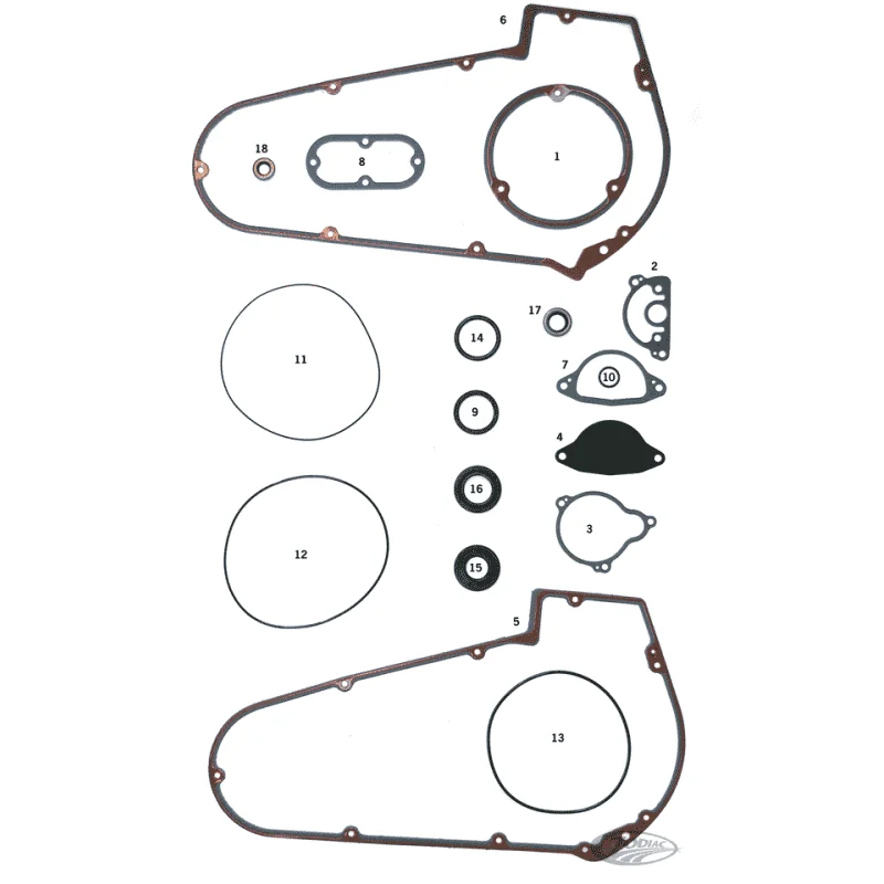 GUARNIZIONI, O-RING E PARAOLI PER PRIMARIA IN ALLUMINIO BIG TWIN 4 MARCE 1965-1986