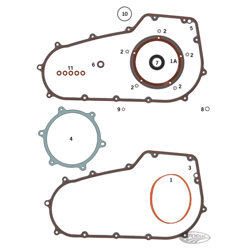 GUARNIZIONI, O-RING E PARAOLI PER PRIMARIE TWIN CAM A 6 MARCE 2006-2017