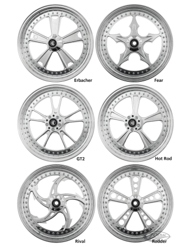 RUOTE RICK'S IN ALLUMINIO BILLET IN TRE PEZZI