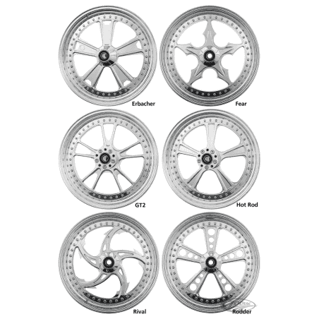 RUOTE RICK'S IN ALLUMINIO BILLET IN TRE PEZZI