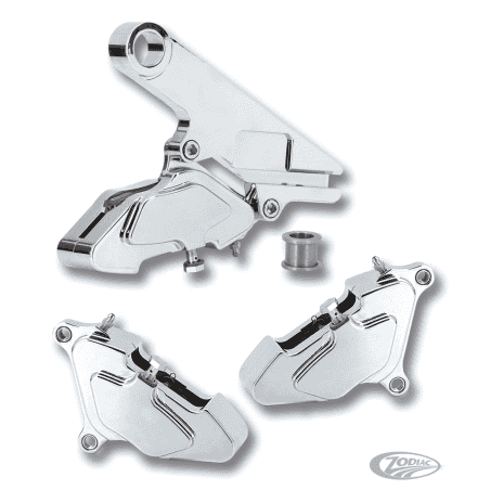 PINZE FRENO A 4 PISTONCINI ZODIAC IN ALLUMINIO BILLET CROMATE