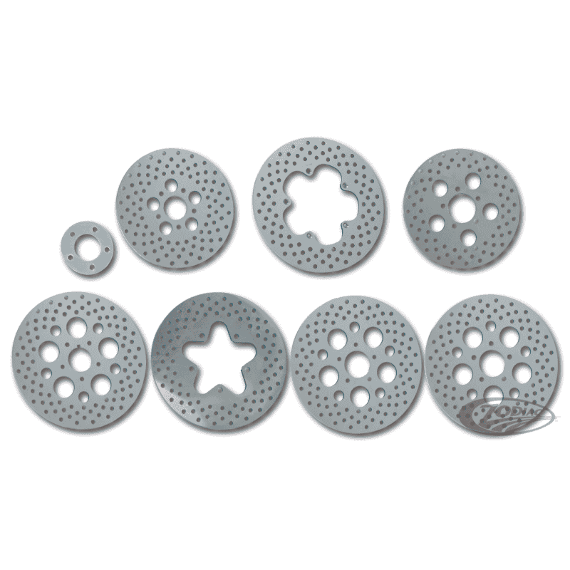 DISCHI FRENO IN ACCIAIO INOX LUCIDATO E FORATO