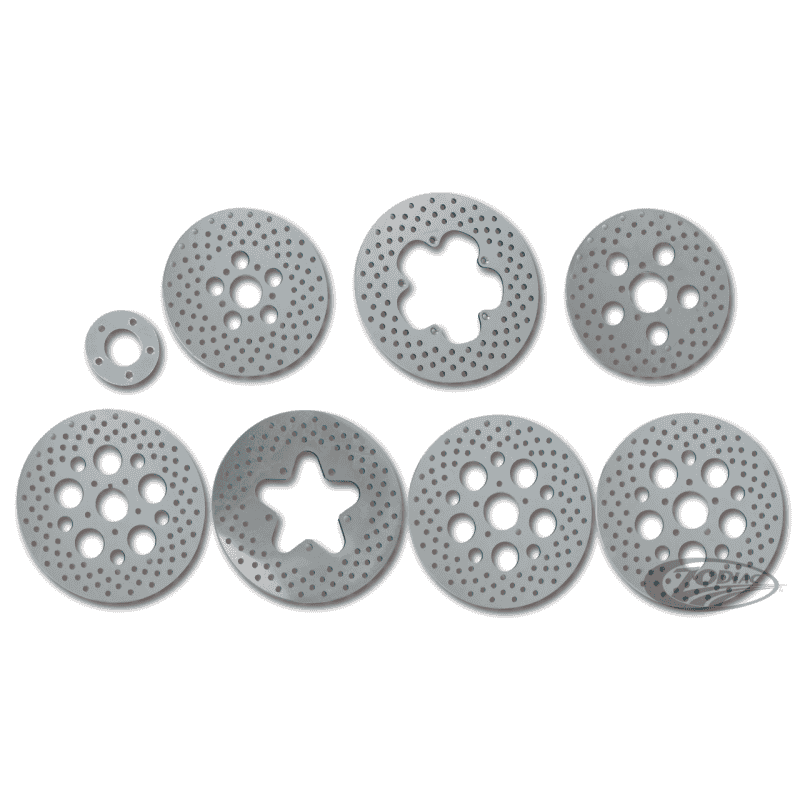 DISCHI FRENO IN ACCIAIO INOX LUCIDATO E FORATO