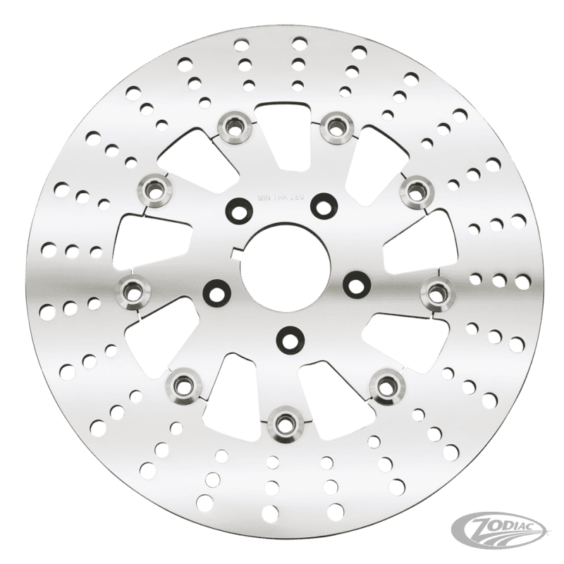 DISCHI FRENO FLOTTANTI LUCIDATI, IN ACCIAIO FORATI