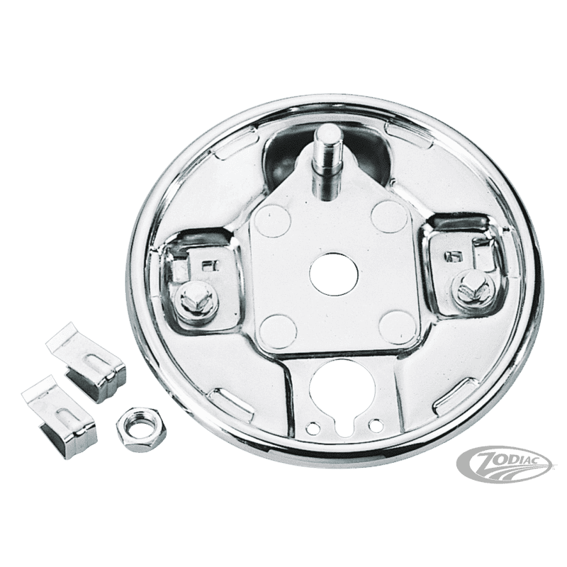 PIASTRE DI SUPPORTO CROMATE PER FRENO POSTERIORE