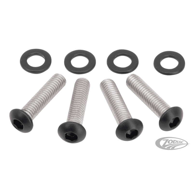 KIT VITI NERE IN ACCIAIO INOX PER COMANDI MANUBRIO SPORTSTER