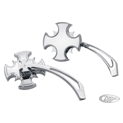 SPECCHIETTI "CROSS BLADE" CON STELO LAVORATO 2