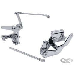 KIT COMANDI AVANZATI CROMATI CON POMPA FRENO PER BIG TWIN