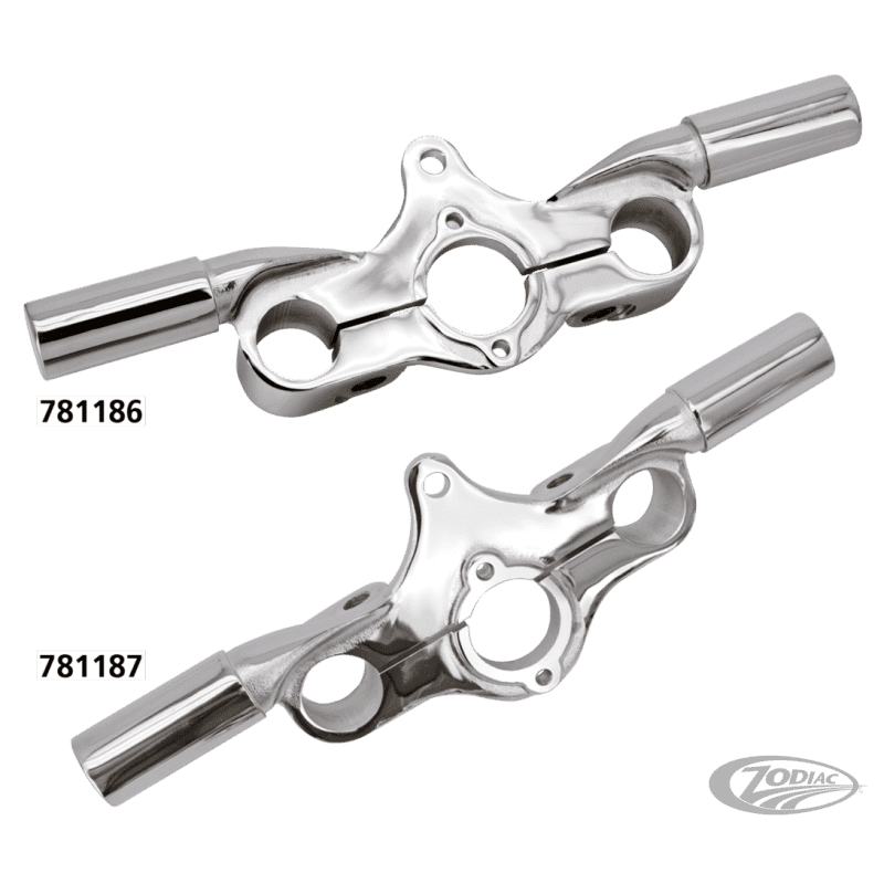 MORSETTI PIASTRE SUPERIORI V-TWIN PER VECCHIE FORCELLE SPRINGER