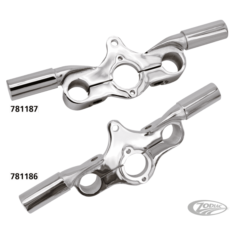 MORSETTI PIASTRE SUPERIORI V-TWIN PER VECCHIE FORCELLE SPRINGER