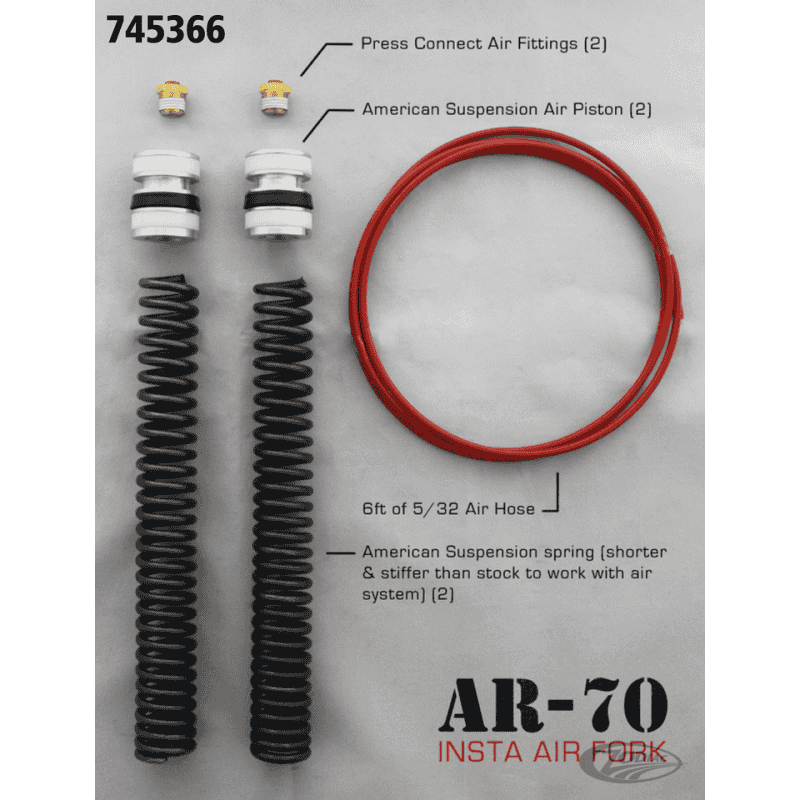 KIT SOSPENSIONI ANTERIORI AD ARIA AMERICAN SUSPENSION PER TOURING