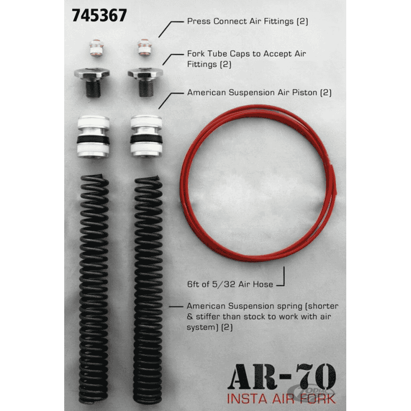 KIT SOSPENSIONI ANTERIORI AD ARIA AMERICAN SUSPENSION PER TOURING