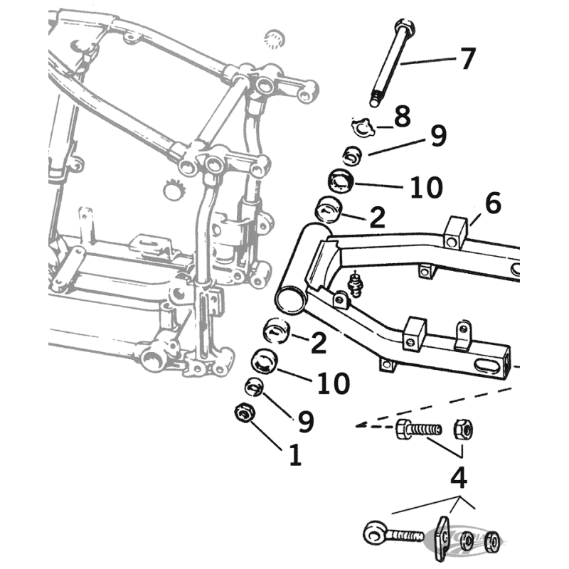 PARTI FORCELLONE PER BIG TWIN 4 MARCE 1958-1986 ESCLUSO SOFTAIL