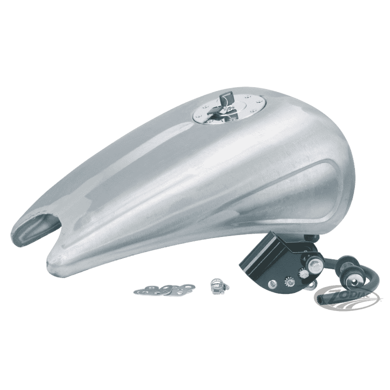 SERBATOIO IN ACCIAIO ALLUNGATO DI 2" CON INCAVI PER SOFTAIL