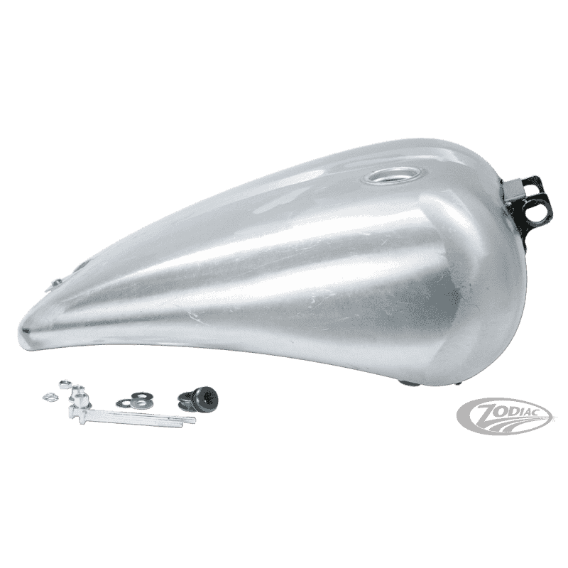 SERBATOIO D'ACCIAIO IN PEZZO UNICO ALLUNGATO DI 2", LISCIO PER MODELLI DYNA