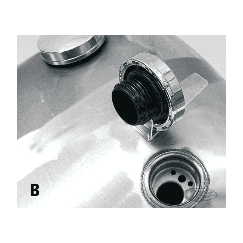 SERBATOIO D'ACCIAIO IN PEZZO UNICO ALLUNGATO DI 2", LISCIO PER MODELLI DYNA