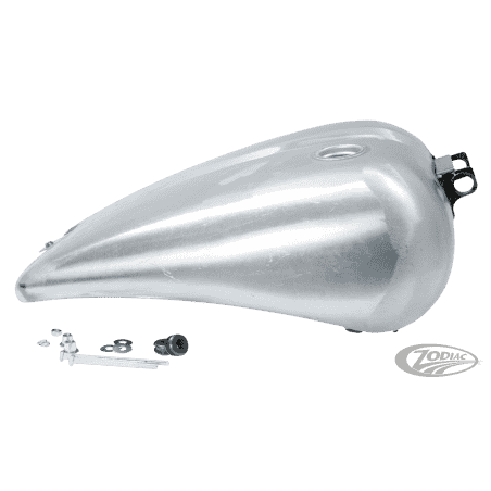 SERBATOIO D'ACCIAIO IN PEZZO UNICO ALLUNGATO DI 2", LISCIO PER MODELLI DYNA