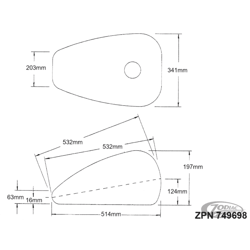 SERBATOIO BENZINA ROADSTER PER SPORTSTER XL A INIEZIONE