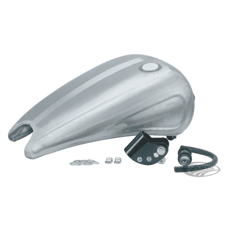 SERBATOIO IN ACCIAIO ALLUNGATO DI 2 CON INCAVI PER SPORTSTER