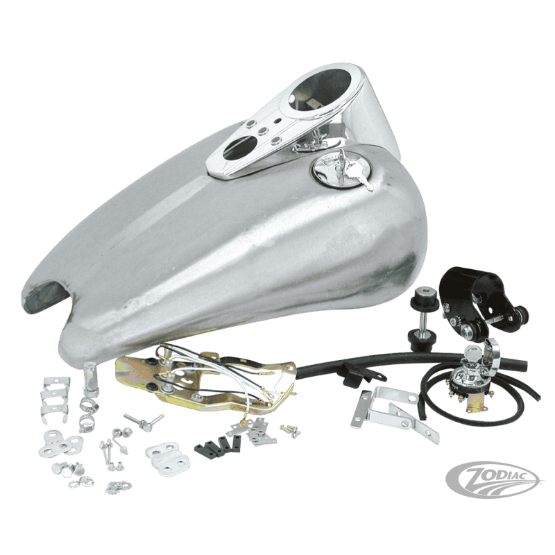 SERBATOIO ALLUNGATO DI 2" CON MONTAGGIO ELASTICO E CRUSCOTTO PER SPORTSTER 1995-2003