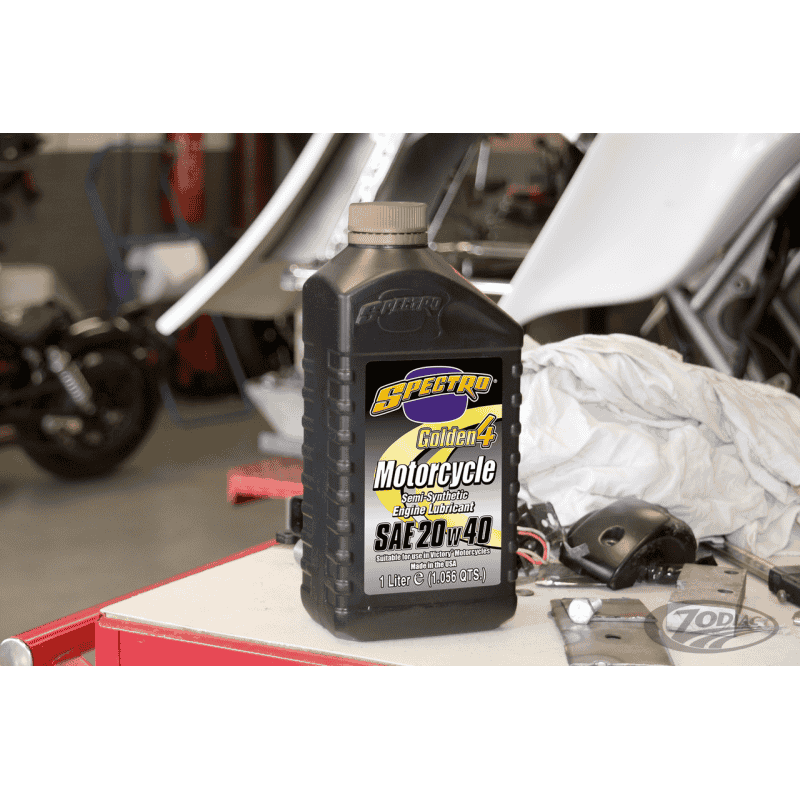 OLIO GOLDEN SPECTRO SEMI SINTETICO 20W-40 PER INDIAN E VICTORY Spectro Oils of America