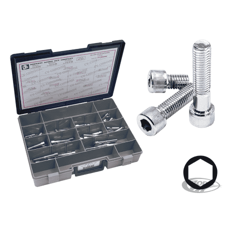 ASSORTIMENTO VITI A BRUGOLA CROMATE 1/2" UNC