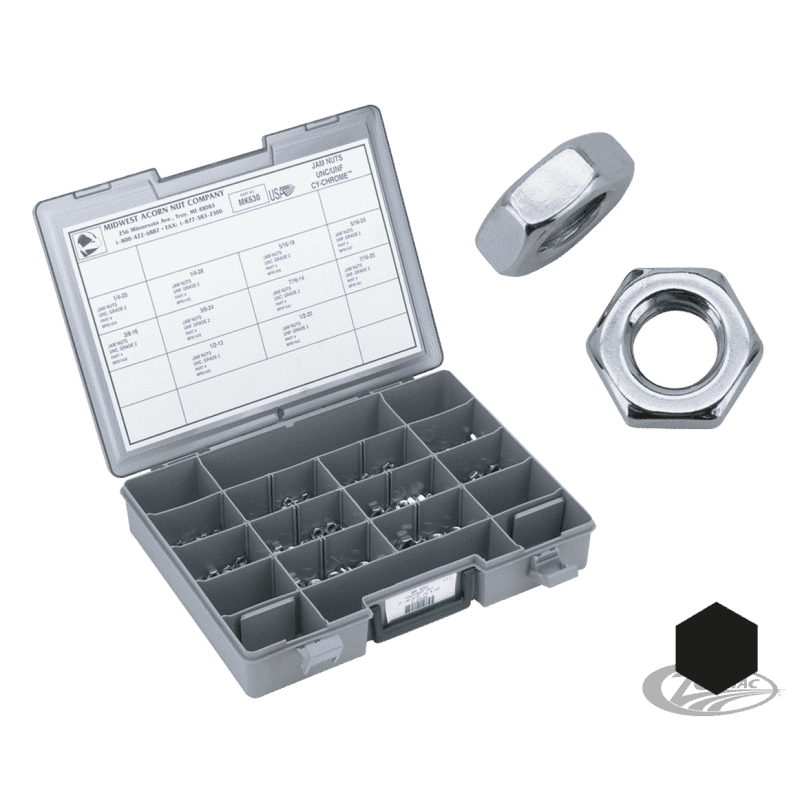 ASSORTIMENTO DADI DI BLOCCAGGIO CROMATI