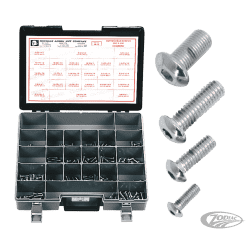 ASSORTIMENTO VITI A BRUGOLA CON TESTA BOMBATA CROMATE