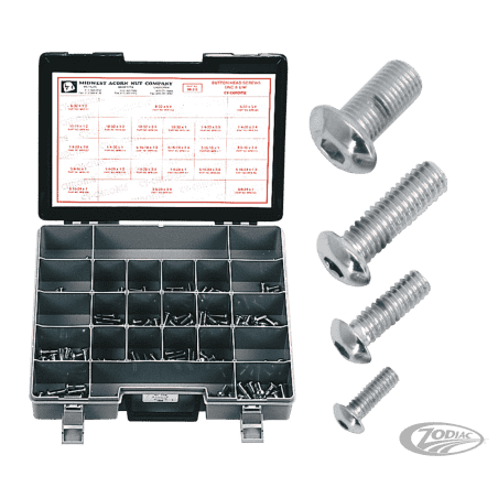 ASSORTIMENTO VITI A BRUGOLA CON TESTA BOMBATA CROMATE