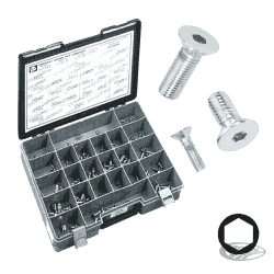 ASSORTIMENTO VITI A BRUGOLA CON TESTA SVASATA PIANA CROMATE 2