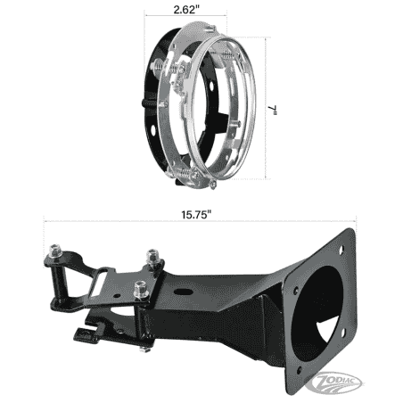 CARENATURA STILE FXR POLICE PER DYNA TWIN CAM E SOFTAIL MILWAUKEE EIGHT
