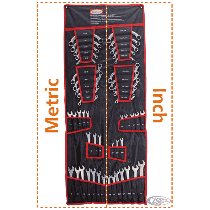 SET DI 50 PEZZI DI CHIAVI METRICHE E IN POLLICI