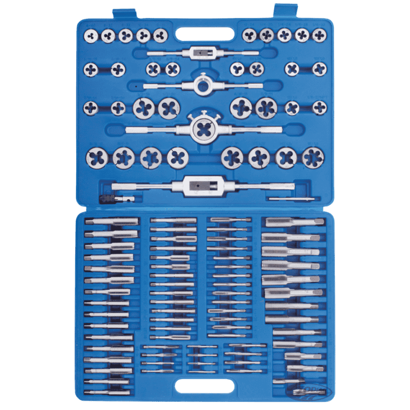 KIT PER FILETTARE 110 PEZZI MISURE METRICHE UNC E UNF