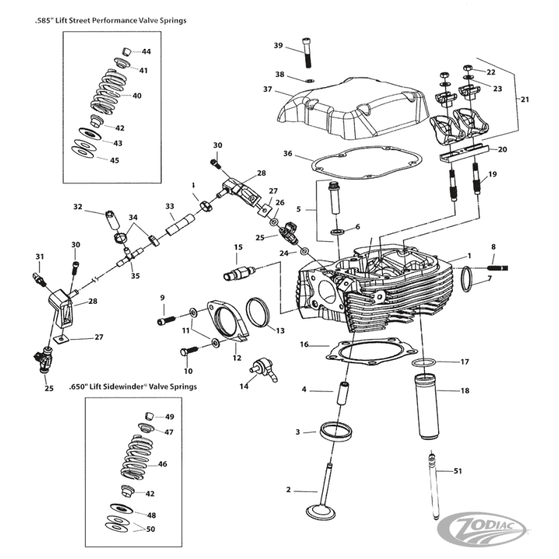 CYLINDER HEADS & PARTS FOR X-WEDGE ENGINES