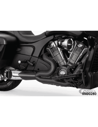 SCARICO SHORTY TURN OUT STRAIGHT  CUT 2-IN-1 PER INDIAN POWERPLUS & THUNDERSTROKE