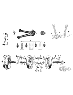 PARTI DI RICAMBIO PER IMBIELLAGGI PER MODELLI 45CI & BIG TWIN A VALVOLE LATERALI 2