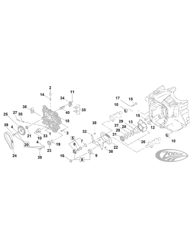 PARTI DISTRIBUZIONE CAMME A CATENA PER PRIMI TWIN CAM